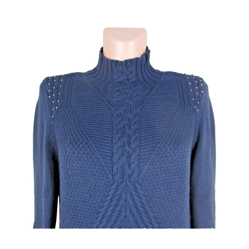 Ivanka Trump - Navy Blue Low Turtleneck Sweater